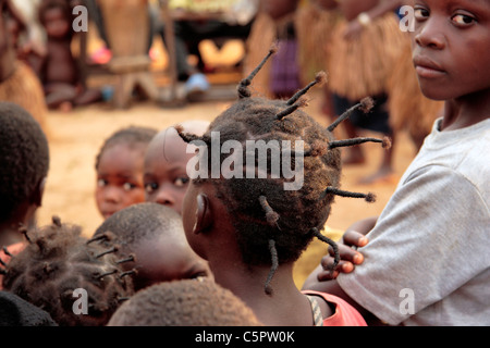 Bayanga Dorf, SW Zentralafrikanische Republik Stockfoto