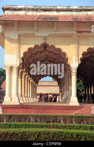 Rotes Fort, Diwan-ich bin (1630-1640 s), Agra, Indien Stockfoto