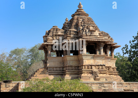 Hindu-Tempel (9.-11. Jh.), westliche Gruppe, UNESCO-Weltkulturerbe, Khajuraho, Indien Stockfoto