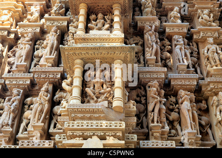 Jain-Tempel (10.-11. Jahrhundert), östliche Gruppe, UNESCO-Weltkulturerbe, Khajuraho, Indien Stockfoto