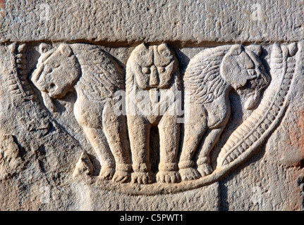 Buddhistische Denkmäler: Stupa 3 (2. Jh. v. Chr.), UNESCO-Weltkulturerbe, Sanchi, Indien Stockfoto