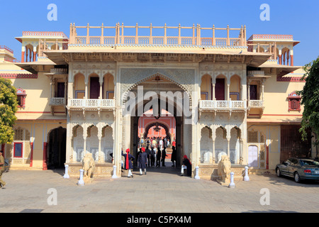 Stadtschloss (18. Jahrhundert), Jaipur, Indien Stockfoto