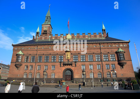 Rathaus (1892-1905, Architekt Martin Nyrop), Kopenhagen, Dänemark Stockfoto