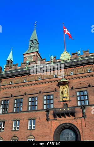 Rathaus (1892-1905, Architekt Martin Nyrop), Kopenhagen, Dänemark Stockfoto