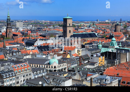 Blick vom Turm des Rathauses. Kopenhagen, Dänemark Stockfoto