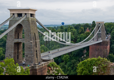 Clifton Suspension Bridge gebaut von Brunel in Bristol, England Stockfoto