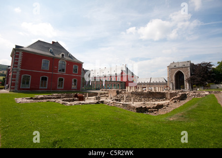 Eine Ansicht von Stavelot Abbey in Stavelot, Lüttich, Belgien Stockfoto