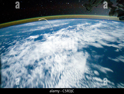 Space Shuttle Atlantis verließ Areal zum letzten Mal am 21. Juli 2011 Stockfoto