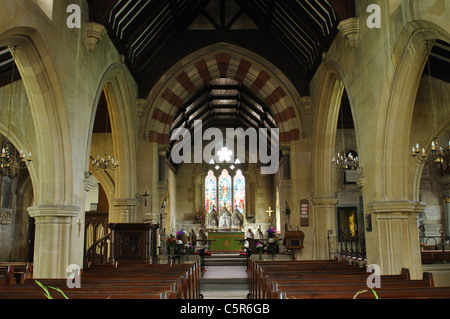 St. John the Baptist Church, Shipton Moyne, Gloucestershire, England, Vereinigtes Königreich Stockfoto