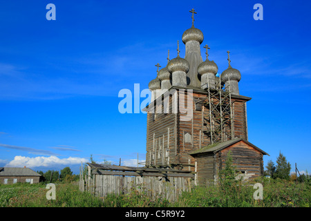 Holzkirche (1683-1688), Zaostrovie, Archangelsk (Archangelsk) Region, Russland Stockfoto