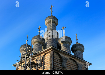 Holzkirche (1683-1688), Zaostrovie, Archangelsk (Archangelsk) Region, Russland Stockfoto