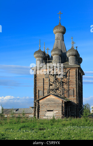 Holzkirche (1683-1688), Zaostrovie, Archangelsk (Archangelsk) Region, Russland Stockfoto