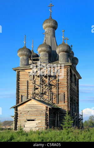 Holzkirche (1683-1688), Zaostrovie, Archangelsk (Archangelsk) Region, Russland Stockfoto