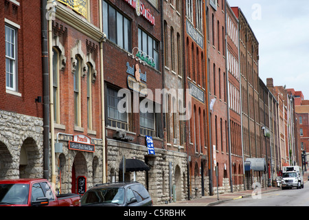 vordere Straße Lagerhallen auf first Avenue Nashville Tennessee USA Stockfoto