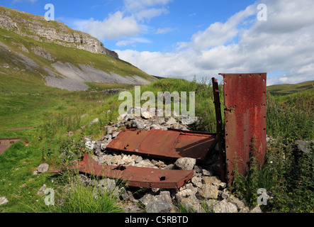 Eine stillgelegte Schießstand in der Nähe der Attermire Narbe in der Yorkshire Dales in der Nähe der Stadt Settle Stockfoto