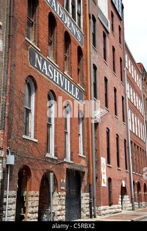 vordere Straße Lagerhallen auf first Avenue Nashville Tennessee USA Stockfoto