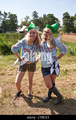 Informationen-Mädchen am Latitude Festival 2011, Henham Park, Suffolk, England.U.K Stockfoto