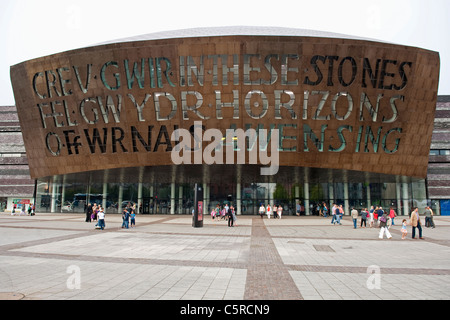 Exterieur des Wales Millennium Centre Cardiff Bay. Stockfoto