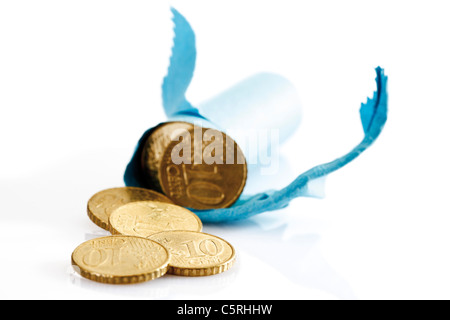 Coin Roll Stockfoto