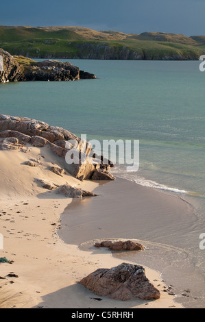 Uig Sands, Isle of Lewis am späten Nachmittag Stockfoto