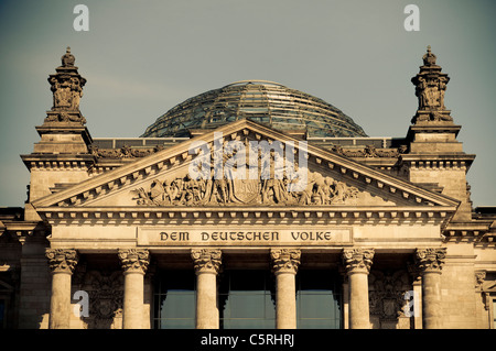 Reichstag, Bundestag, Regierungsviertel, Berlin, Deutschland, Europa Stockfoto