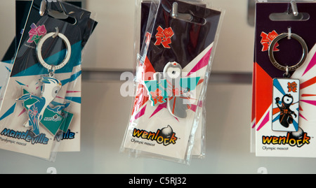 Olympischen Spiele 2012 in London waren zum Verkauf in John Lewis, Oxford Street, London - Schlüsselanhänger Stockfoto