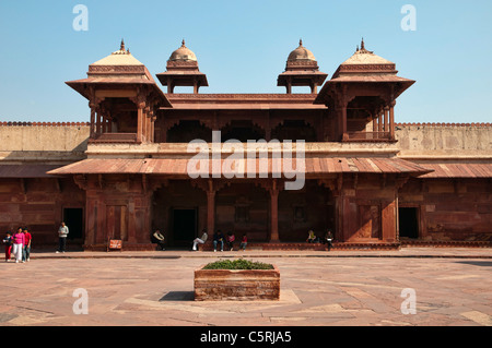 Die Stadt Fatehpur Sikri durch Mughal Kaiser Akbar 1570 erbaut und nach 14 Jahren aufgegeben, wegen des Mangels an Wasser Stockfoto