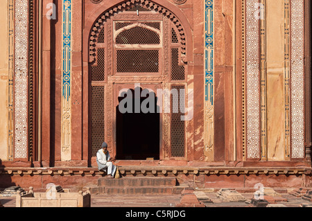 Die Jama Masjid, in die Stadt Fatehpur Sikri erbaut von Großmogul Akbar Stockfoto