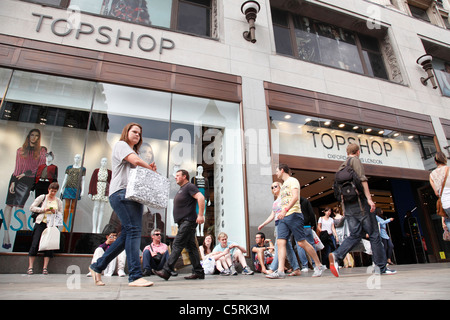 Topshop Store, Oxford Circus, Oxford Street, London, England, Großbritannien Stockfoto