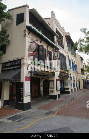 Restaurant am Boat Quay, Singapur, Südostasien, Asien Stockfoto