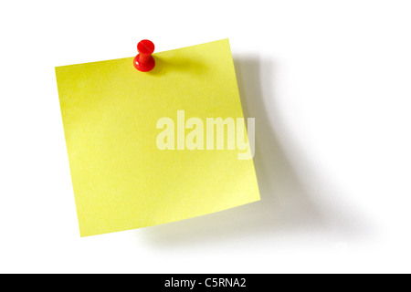 Gelbe Notizzettel Stockfoto