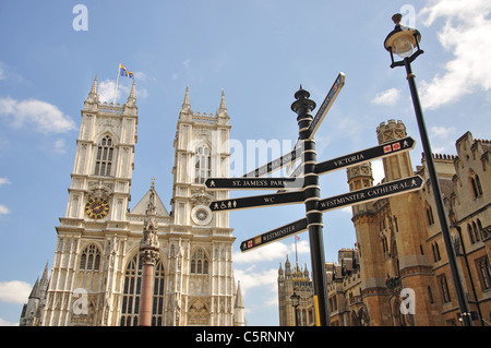 Great West Tür, Westminster Abbey, Westminster, City of Westminster, London, Greater London, England, Vereinigtes Königreich Stockfoto