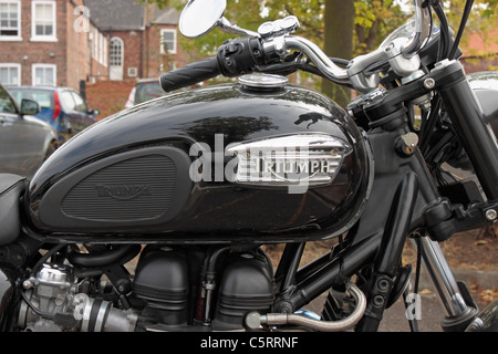 Schwarzen Triumph Bonneville Stockfoto