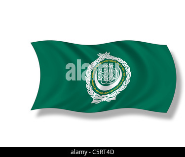 Abbildung, Fahne der Liga der arabischen Staaten Stockfoto