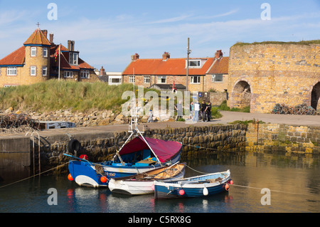 Beadnell Hafen Northumberland Stockfoto