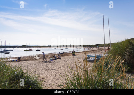 Beadnell, Northumberland, eine schöne unentdeckte kleines Fischerdorf mit Hafen nach Westen über einer geschlossenen Bucht. Stockfoto