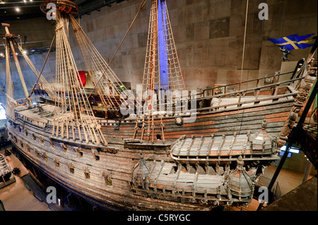 17. Jahrhundert königliche Kriegsschiff Vasa im ist es Museum in Stockholm geborgen Stockfoto