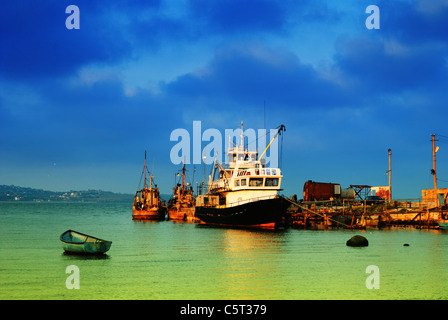 Kazantyp Bay West im frühen Morgenlicht, Asowschen Meer, Krim, Ukraine Stockfoto