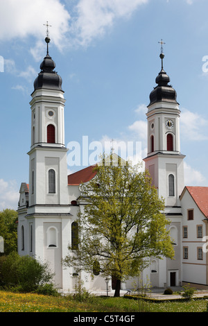 Deutschland, Bayern, Swabia, Allgäu, Irsee, Blick auf die Abtei Stockfoto