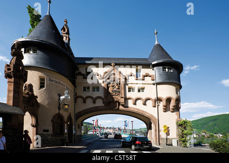 Deutschland, Rheinland-Pfalz, Traben-Trarbach, Brücke Tor Stockfoto