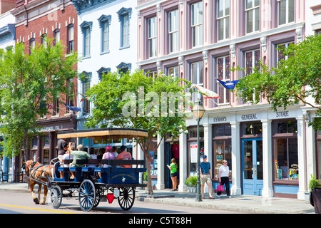 Pferdekutsche tour der alten Charleston, South Carolina Stockfoto