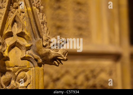 Innenraum der Kathedrale von Lincoln UK Stockfoto