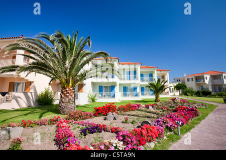 Ein Feriendorf in Skala Eresou auf Lesbos, Griechenland. Stockfoto