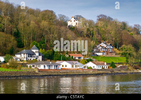 Strand von Ascog in der Nähe von Rothesay, Ost-Küste der Isle of Bute, Argyll, Schottland. JMH5103 Stockfoto