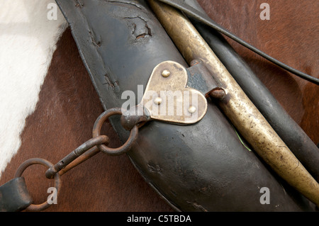 Pferd Messing und Zügel an der Port Eliot literarische Festival St deutschen Cornwall UK Stockfoto