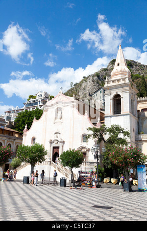 Die Kirche San Domenico in Taormina Sizilien Italien Stockfoto