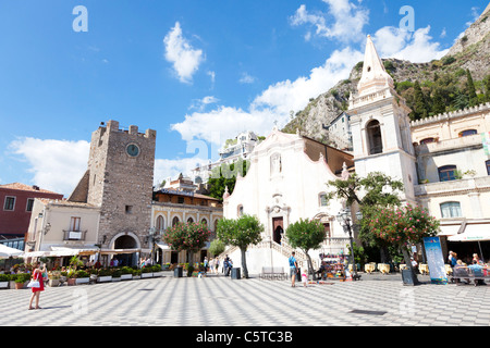 Die Kirche San Domenico in Taormina Sizilien Italien Stockfoto