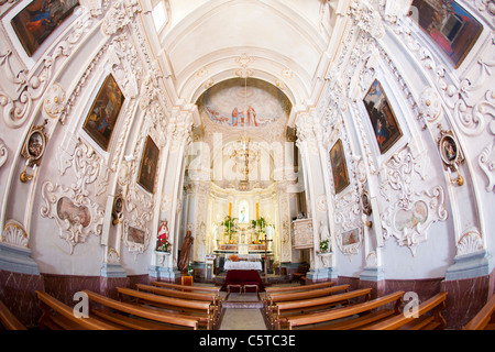 Innenraum der Kirche San Domenico in Taormina Sizilien Italien Stockfoto