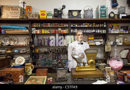 Delta, Utah - Museum des großen Beckens. Das Museum zeigt Artefakte aus der Geschichte des westlichen zentralen Utahs. Stockfoto