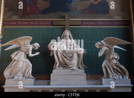 Wehklage Sur le Christ Mort, Eglise St-Gervais-Saint-Protais, Marais Region, Paris Frankreich Stockfoto